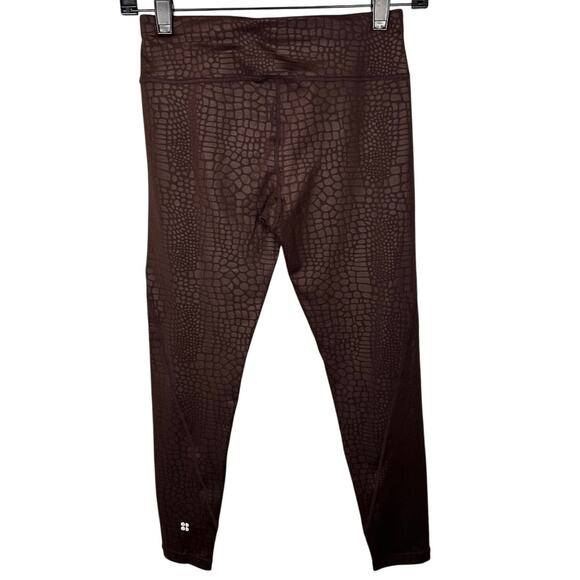 Sweaty Betty Purple Snakeskin Print All Day 7/8 Length Leggings Women's XS - Picture 4 of 9